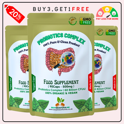 Probiotics Complex 60 Billion CFU–15 Live Bacteria Strains–Gut &Digestive Health