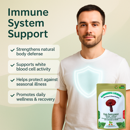 Reishi Mushroom 5500mg Capsules (Ganoderma Lucidum) – Strong & Effective – Vegan