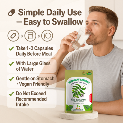 NEEM LEAF 6500mg Capsules, 100% Pure Organic,Vegan Capsule-Detox Immune Support