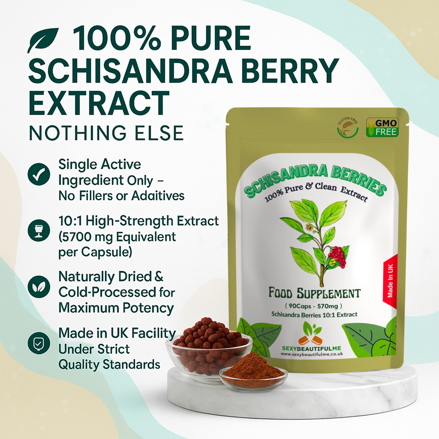 Schizandra Berry Capsules 5700mg- 100% Natural & Strong-Vegan capsules