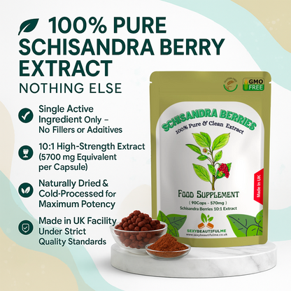 Schizandra Berry Capsules 5700mg- 100% Natural & Strong-Vegan capsules