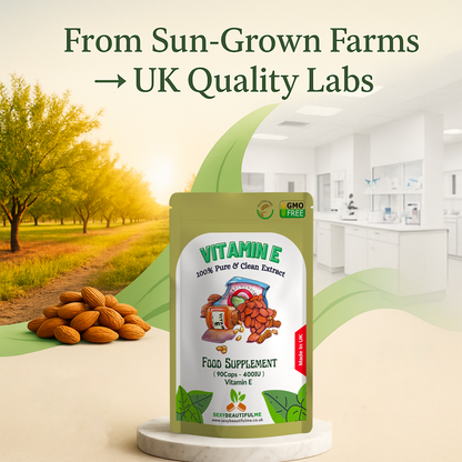Vitamin E 400IU Capsules–High Strength Antioxidant–Skin, Hair & Immune Support