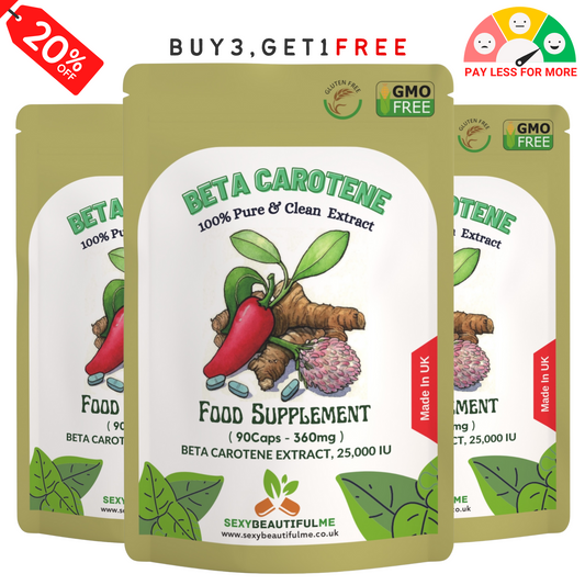Beta Carotene 25,000 IU Vegan Capsules – Eye Health, Vision & Cognitive Support