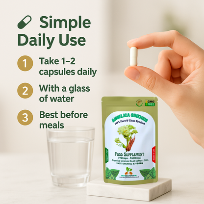 Angelica Sinensis 5500mg Capsule- Dong Quai - PMS Relief, Estrogen Balance-VEGAN