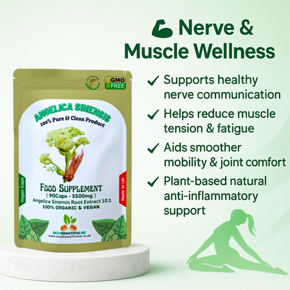 Angelica Sinensis 5500mg Capsule- Dong Quai - PMS Relief, Estrogen Balance-VEGAN