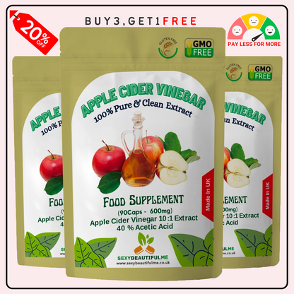Apple Cider Vinegar 6000mg Capsules–High Strength Weight Loss & Fat Burner-Vegan