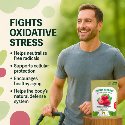 Fisetin Strawberry Extract Capsules 6000mg 10:1 extract–Strong & Effective Vegan