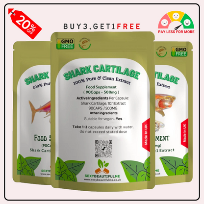 Shark Cartilage Capsules, 5000mg-Immunity, Anti-Inflammatory &Joint Health