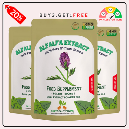 Alfalfa Extract Capsules 500mg-Vegan Caps-Help With Cholesterol &Blood Sugar