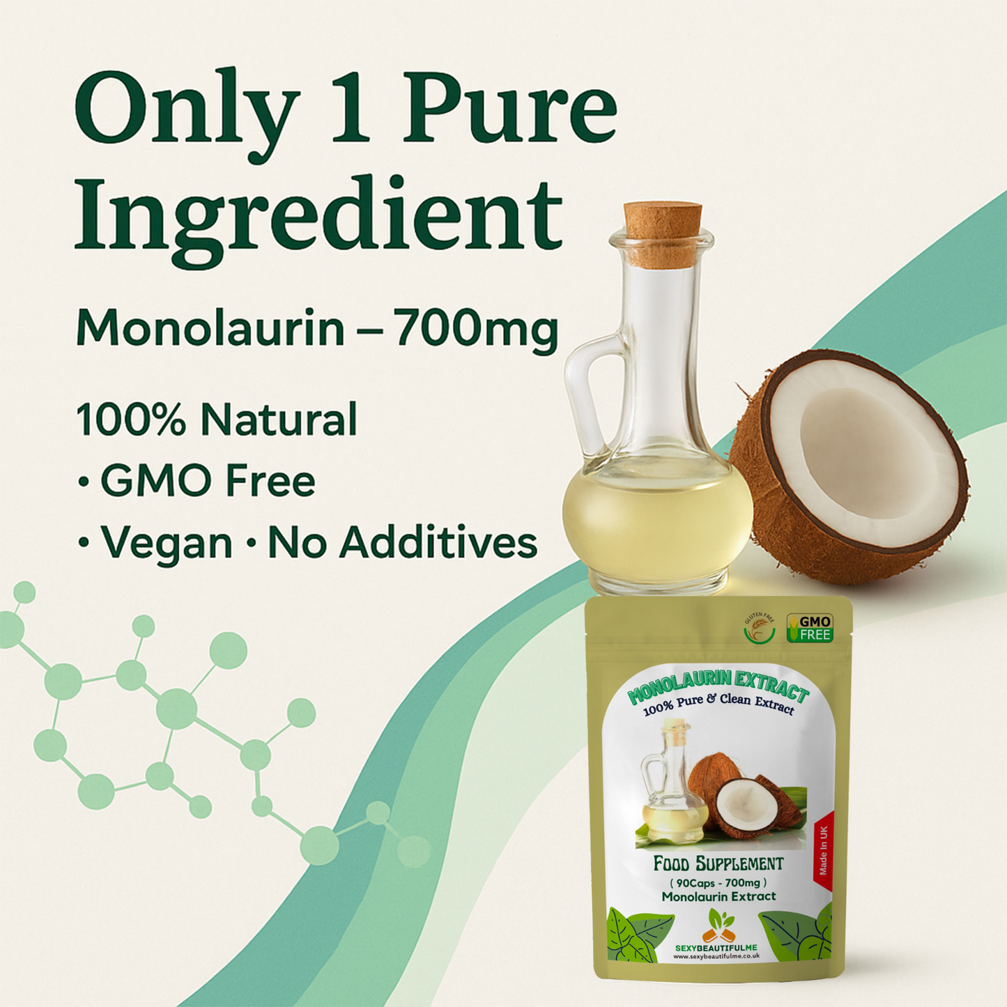 Monolaurin Capsules –700 mg | Boost Immune Health, Skin Care & Anti-Inflammation