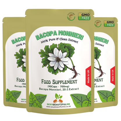Bacopa Monnieri Extract 14,000mg Capsules–Brain Health & Focus Support–100%Vegan