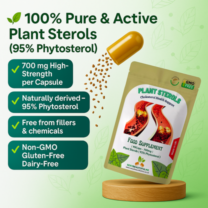 Plant Sterols Capsules 700mg (95% Phytosterol)-Lower Cholesterol & Heart Support