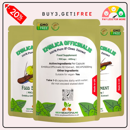 Emblica Officinalis 6000mg Capsules – Organic Amla (Phyllanthus) –Joint & Immune