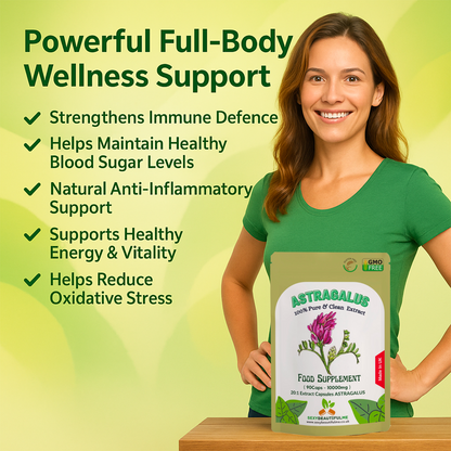 Astragalus Capsules 10,000mg – Immune Boost, Blood Sugar & Liver Support – Vegan