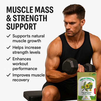 Tribulus Capsules 7000mg–Testosterone, Strength& Male Wellness–2:1 Extract-Vegan
