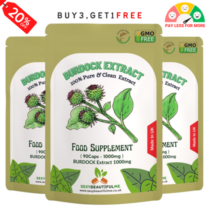 Burdock Root Extract Capsules ,1000mg-Detoxify, Liver Health & Blood health