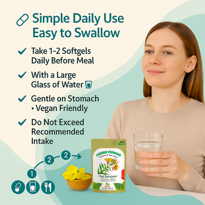 Evening Primrose Oil 1500mg Softgel Capsules Cold Pressed GLA Supplement