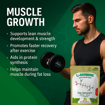 L-Arginine 800mg | Muscle &Workout Support | Natural Energy &Recovery | Veg Caps