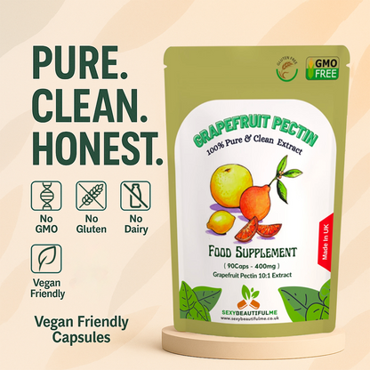 Grapefruit Pectin Fibre 4000mg Capsules Natural Digestive & Cholesterol Support
