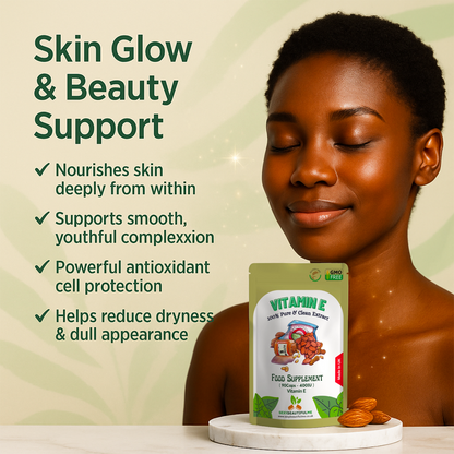 Vitamin E 400IU Capsules–High Strength Antioxidant–Skin, Hair & Immune Support