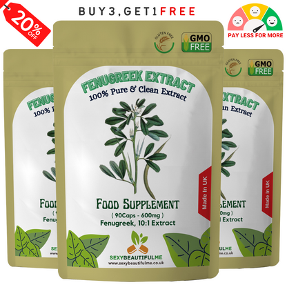 Fenugreek 6000mg Capsules–High Strength 10:1– Natural Wellness&Metabolic Support