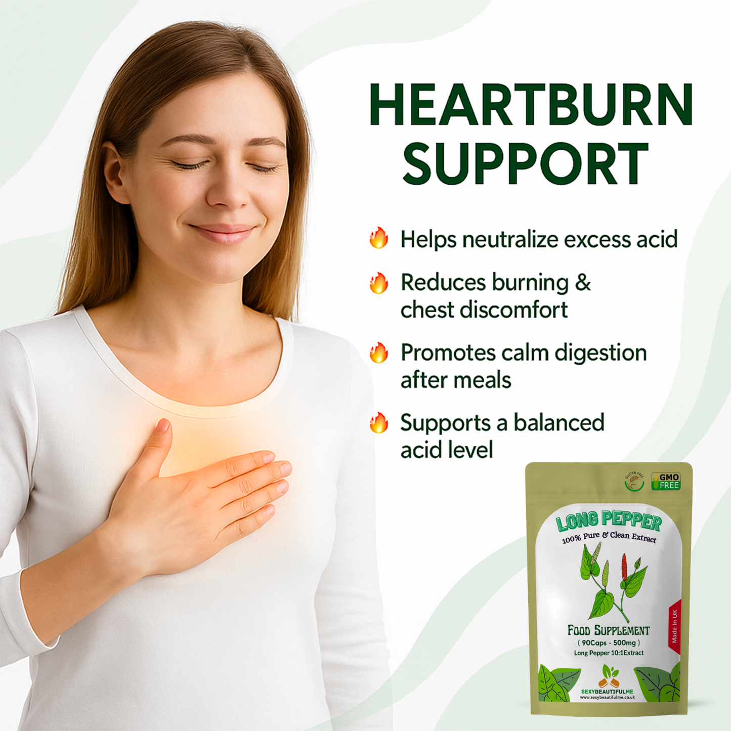 Pippali Capsules (Long Pepper) 5000mg–Heartburn & Indigestion Relief–100% Vegan