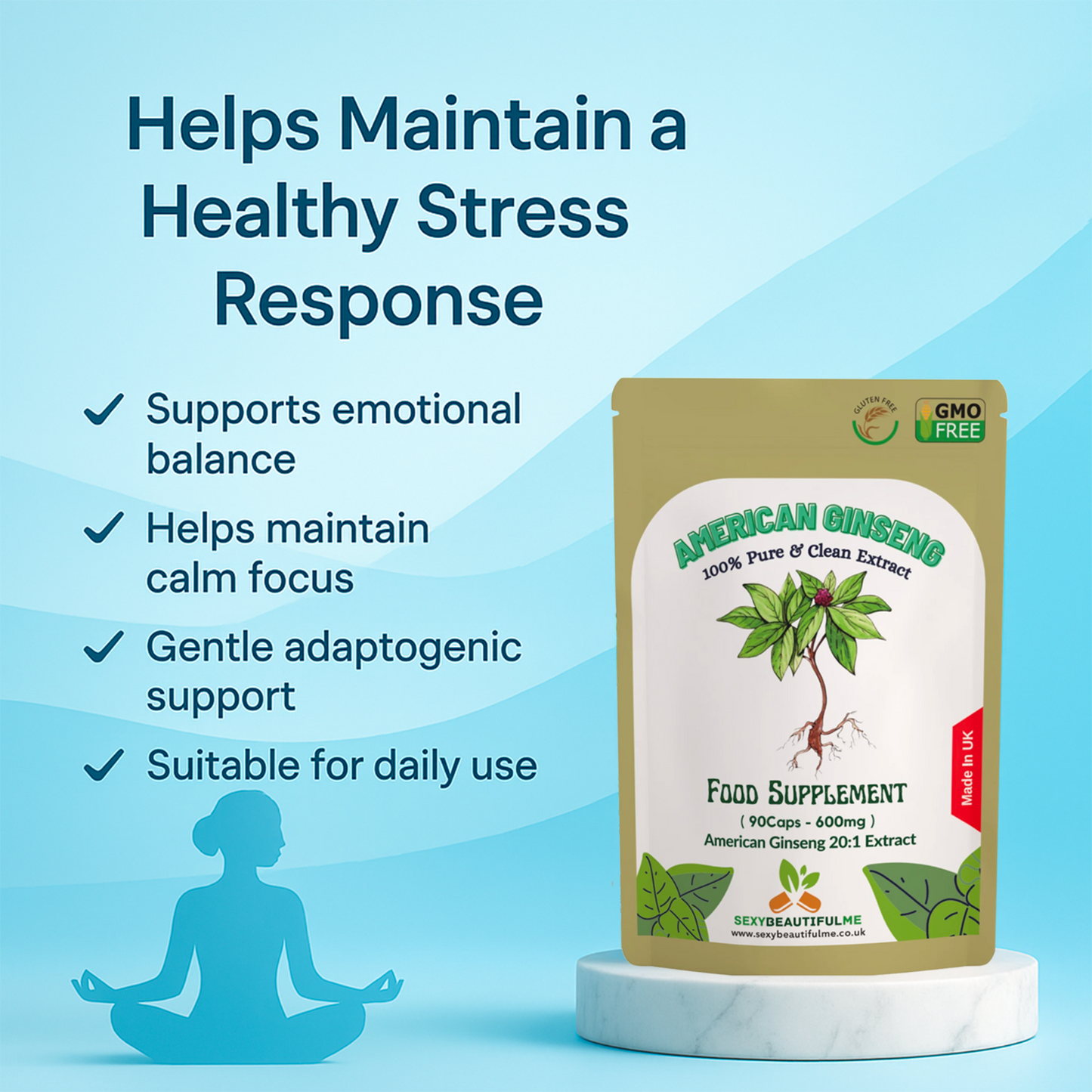American Ginseng 12,000mg – High Strength Natural Veg Capsules, Best Value