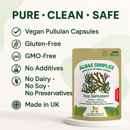 Algae Complex Capsules 800mg-(Quercetin &Bromelain)-Bodybuilding & Brain Support