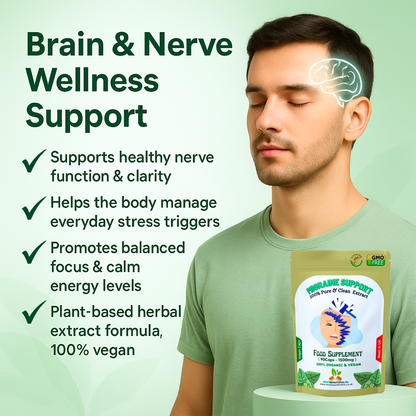 Natural Migraine Relief 1500mg Capsules–Organic, natural & 100% Vegan – migraine