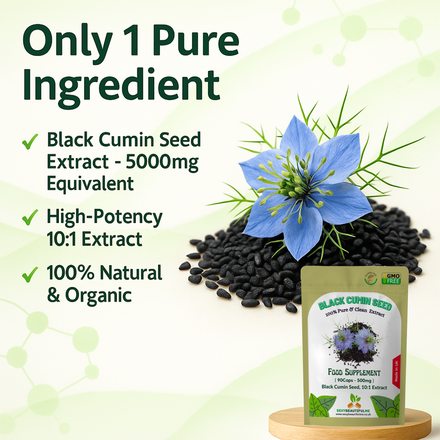 Black Cumin Seed Capsule 5000mg High Strength 10:1 Extract Immune System Support