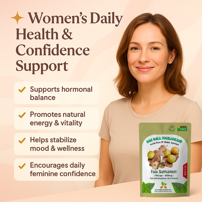 Manjakani Oak Gall 400mg Capsules – Women’s Wellness & Balance – Vegan – UK Made