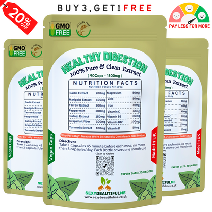 Gut Health Support 1500mg Caps | Healthy Digestion Capsule | Clean Vegan Formula