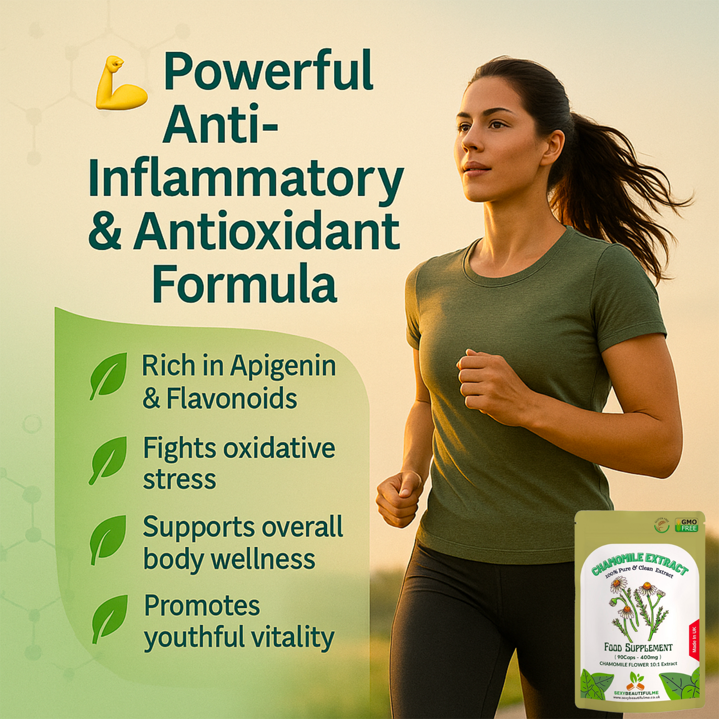 Chamomile Extract Capsules 4000mg(30% Apigenin)-Sleep Aid, Digestive health