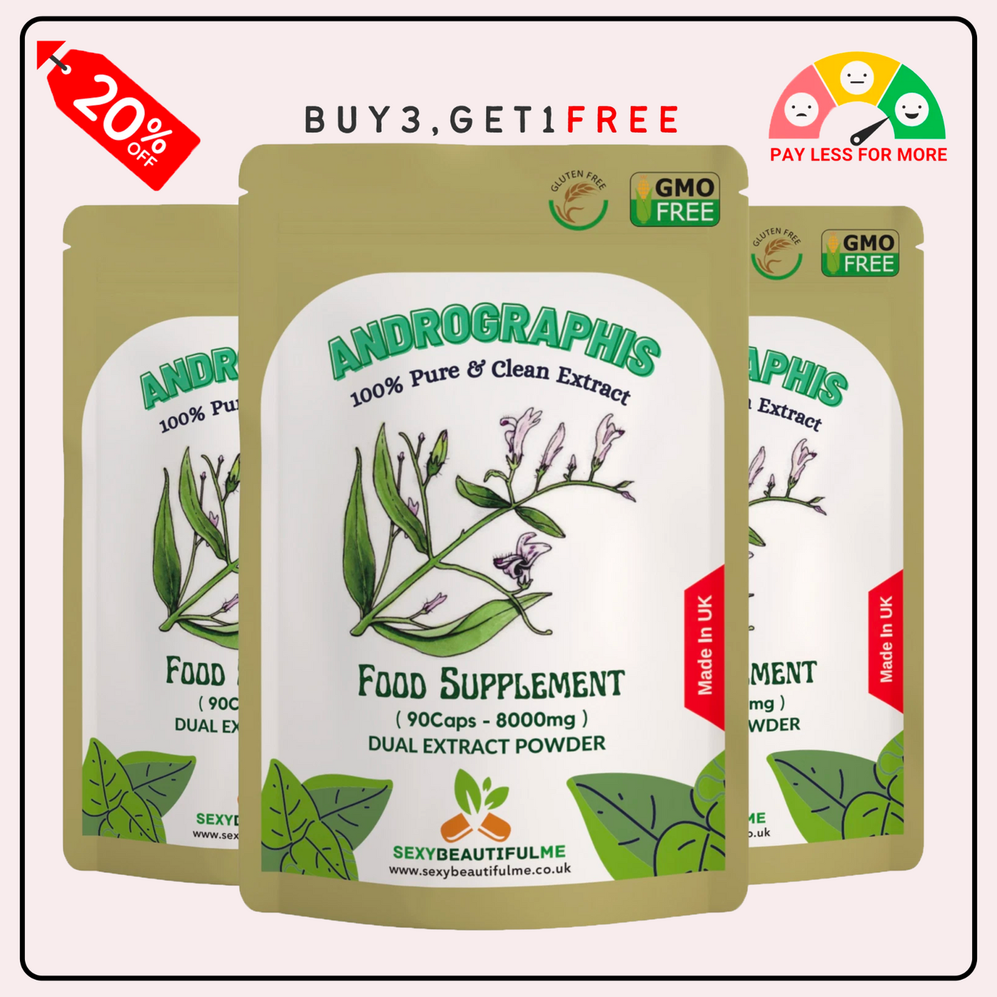 Andrographis 8000mg Organic Capsules High Strength Extract, Improving Immunity