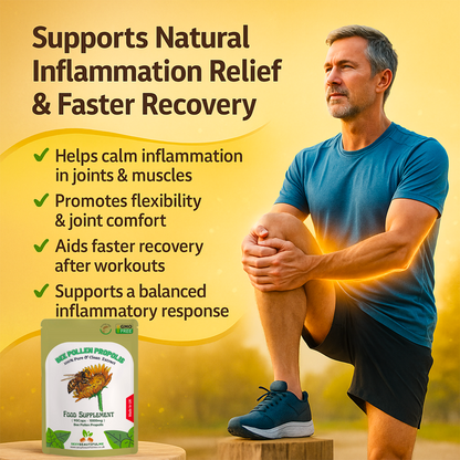 Bee Pollen Propolis Capsules 1000mg-Anti-Inflammatory, Antioxidant, Boost Energy