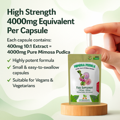 Mimosa Pudica Seed Caps 4000mg (400mg 10:1 Extract) – Gut Health & Natural Detox