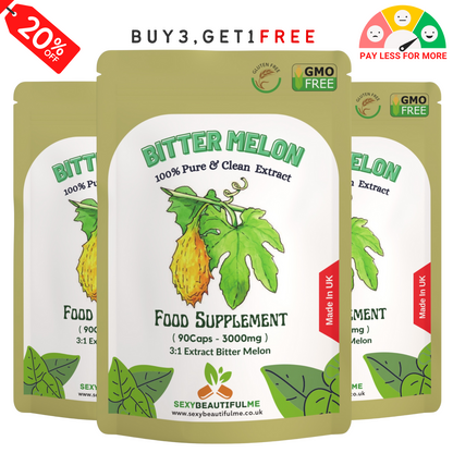 Bitter Melon Extract Capsules 9000mg-Vegan Caps-Blood Sugar&Cholesterol Wellness