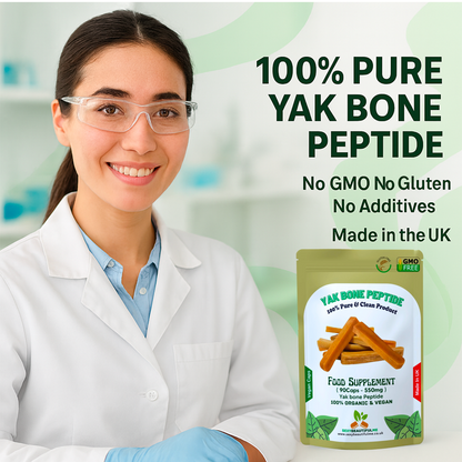 Yak Bone Collagen Capsules 550mg–Bone , Gut & Healthy Hair , Skin Support-Vegan