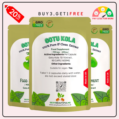 Gotu Kola Extract Capsules 6000 mg–Vegan–Brain Health, Cognition &Memory Support
