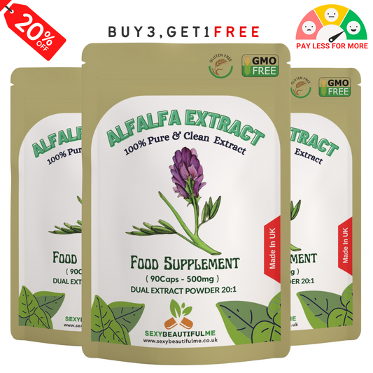 Alfalfa Extract Capsules 500mg-Vegan Caps-Help With Cholesterol &Blood Sugar