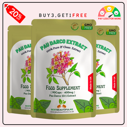 Pau D'arco Capsules 4000mg -Vegan Capsule- Anti-Inflammation -100% Natural