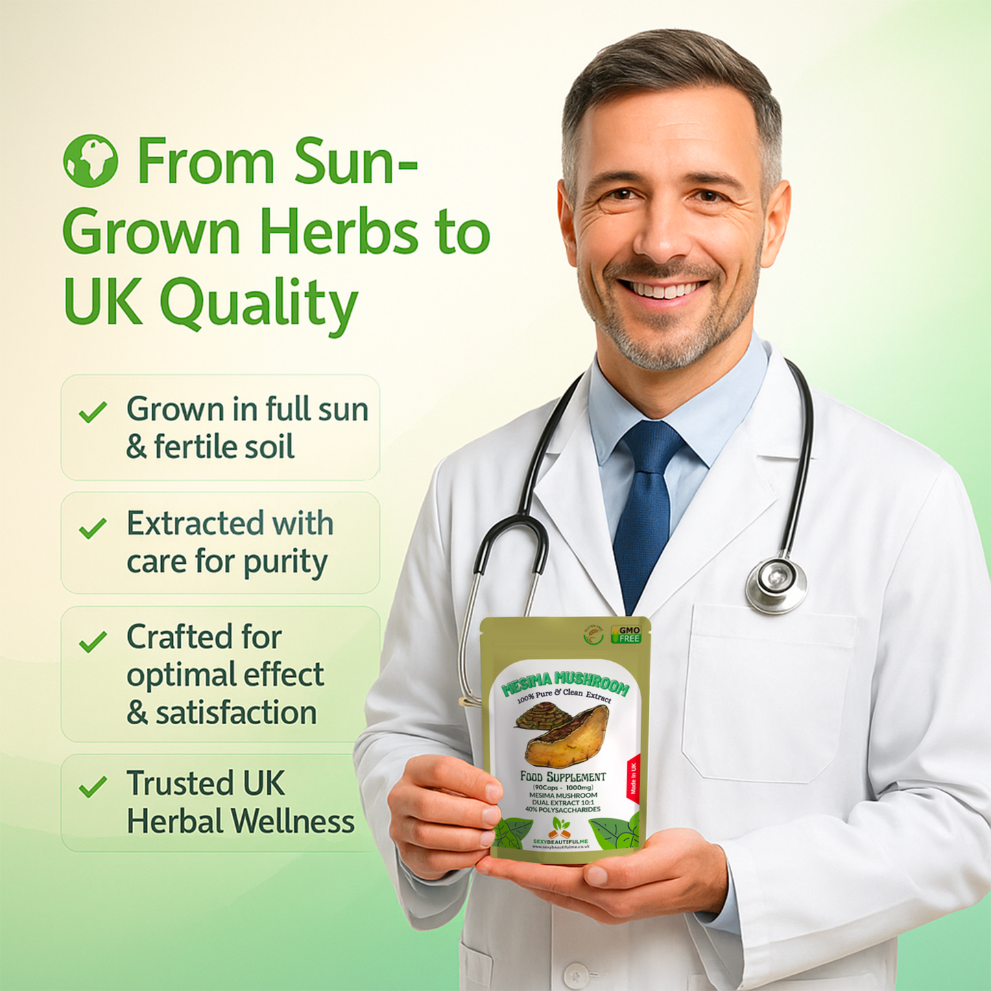 Mesima Mushroom Capsules 10000mg-(140 mg Polysaccharide)-Prostate & Liver Health