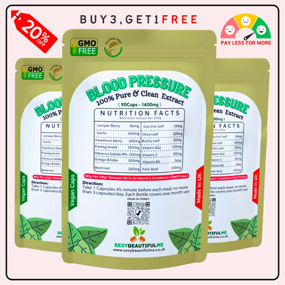 Healthy Blood Pressure Caps 1400mg-100%Vegan-Healthy Blood Pressure Support