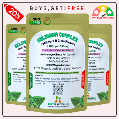 Selenium Complex 500mg – High Strength Antioxidant Vitamin – Hair, Skin & Immune