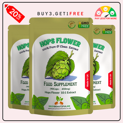 Hops Flower Extract Capsule 4500mg–Sleep Support, Mood Balance&Immunty-100%Vegan