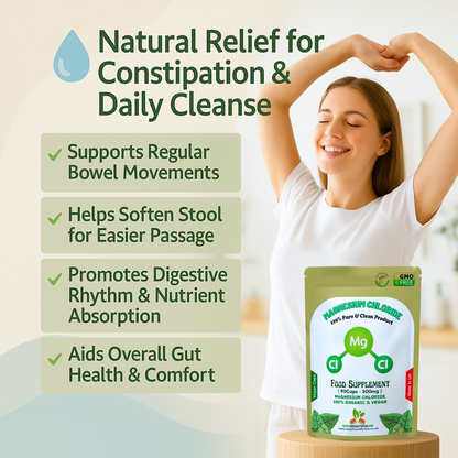 Magnesium Chloride Capsules 500mg–Magnesium Chloride Natural-Vegan & Effective