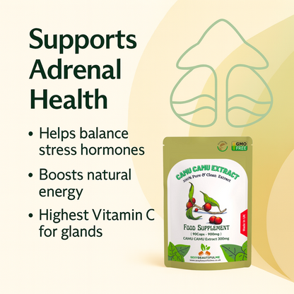 Camu Capsules 900mg–Natural Vitamin C Source &Antioxidant Support-100%Vegan