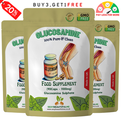 Glucosamine 2KCl 1100mg Capsules–100% Vegan Joint & Arthritis Support Supplement