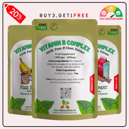 Vitamin B Complex Capsule | B Vitamins, Biotin&Folic Acid | Natural&High Potency