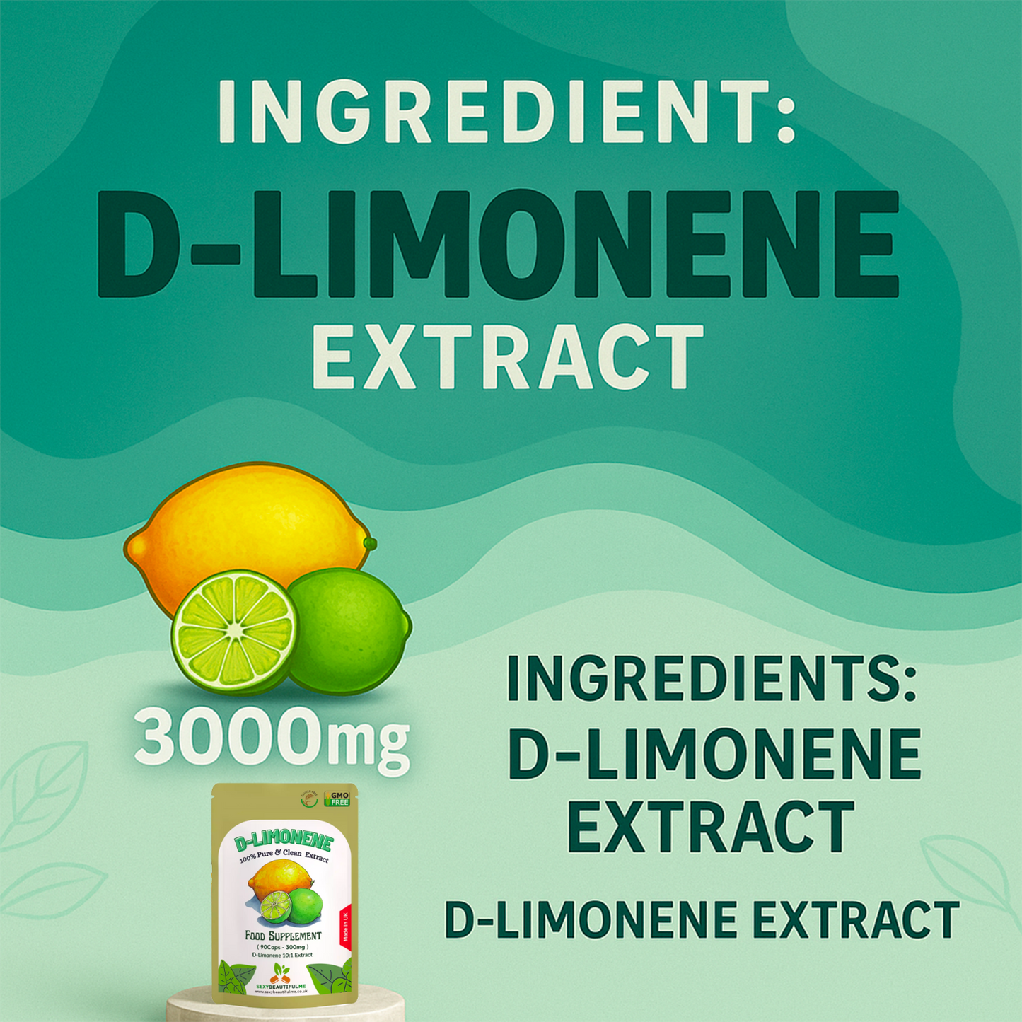 D-Limonene Capsules 3000mg-Vegan Caps-Helping Fatty Liver & Cholesterol Health